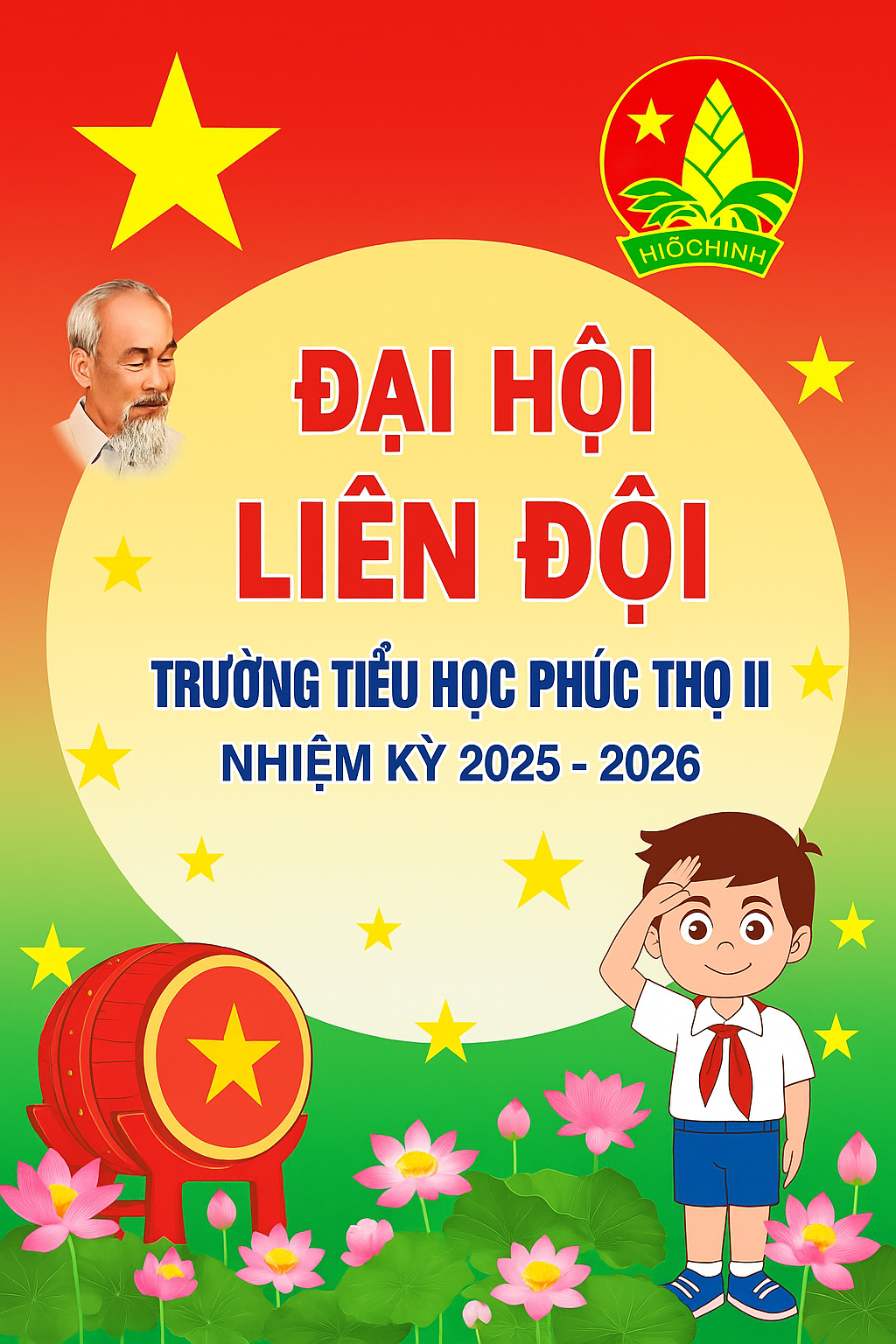 Liên đội Trường Tiểu học Phúc Thọ II tổ chức Đại hội Liên đội nhiệm kỳ năm học 2025 - 2026